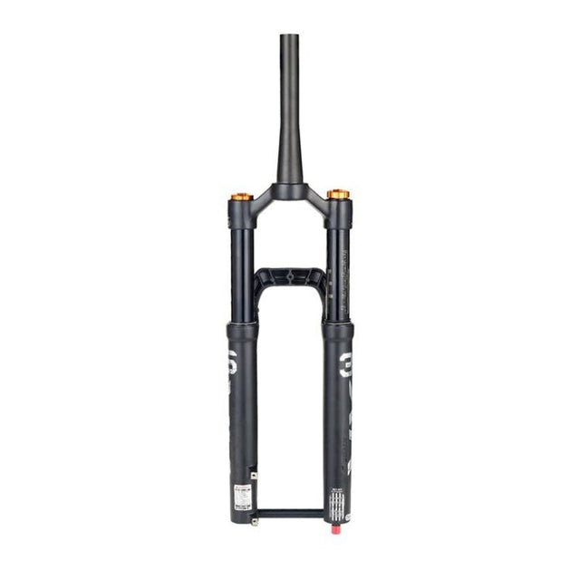 KRSEC XR36 Front Fork Straight Taper Tube Barrel Axle Mountain Bike Wire Damping Forks, Size: 27.5 inch(Black)