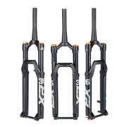 KRSEC XR36 Front Fork Straight Taper Tube Barrel Axle Mountain Bike Wire Damping Forks, Size: 27.5 inch(Black)