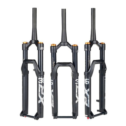 KRSEC XR36 Front Fork Straight Taper Tube Barrel Axle Mountain Bike Wire Damping Forks, Size: 29 inch(Black) - free shipping - PMC Jewellery - Order now!