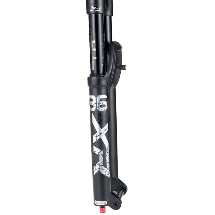 KRSEC XR36 Front Fork Straight Taper Tube Barrel Axle Mountain Bike Wire Damping Forks, Size: 29 inch(Black)