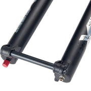 KRSEC XR36 Front Fork Straight Taper Tube Barrel Axle Mountain Bike Wire Damping Forks, Size: 27.5 inch(Black)