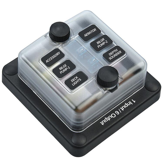 6-Way Water-resistant Fuse Box With LED Indicator And Sticker(ZH-1704A1)