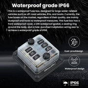 6-Way Water-resistant Fuse Box With LED Indicator And Sticker(ZH-1704A1)
