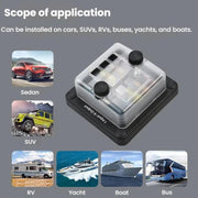 6-Way Water-resistant Fuse Box With LED Indicator And Sticker(ZH-1704A1)