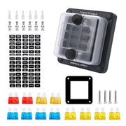 6-Way Water-resistant Fuse Box With LED Indicator And Sticker(ZH-1704A1)