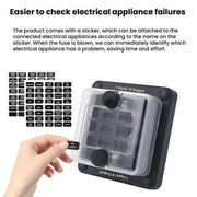 6-Way Water-resistant Fuse Box With LED Indicator And Sticker(ZH-1704A1)