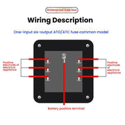 6-Way Water-resistant Fuse Box With LED Indicator And Sticker(ZH-1704A1)