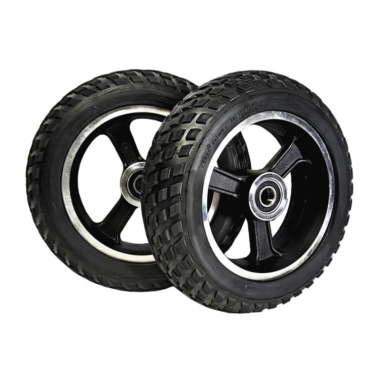 10mm 6inch Electrical Scooter Trolley Wheel 6 x 2 Solid Tires Whole Aluminum Wheels - free shipping - PMC Jewellery - Order now!