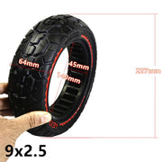 9.5 Inch Electrical Scooter Pneumatic Free Tires 9.5 x 2.50 Off-Road Skeleton Solid Tire, Color: Yellow
