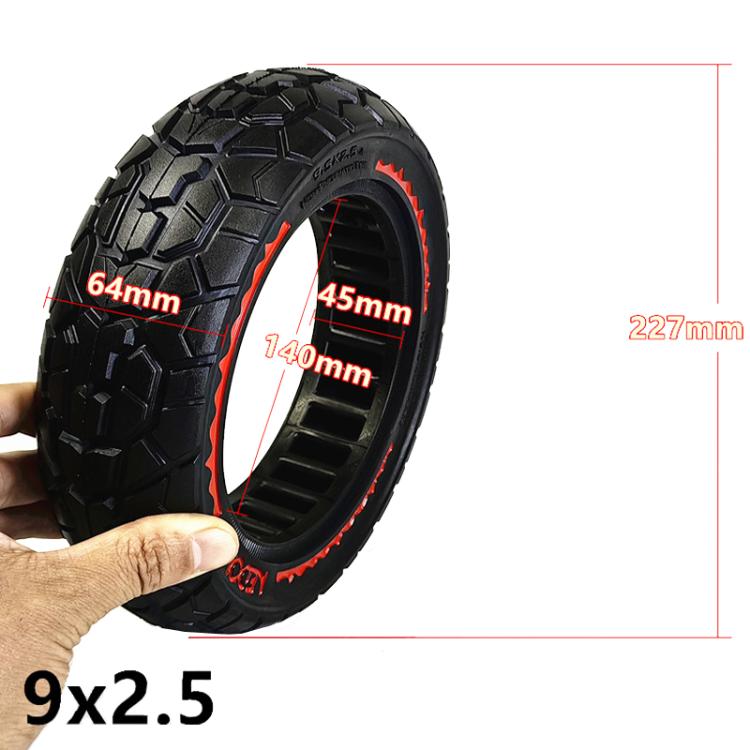9.5 Inch Electrical Scooter Pneumatic Free Tires 9.5 x 2.50 Off-Road Skeleton Solid Tire, Color: Yellow
