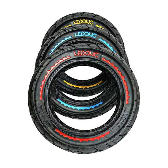 9.5 Inch Electrical Scooter Pneumatic Free Tires 9.5 x 2.50 Off-Road Skeleton Solid Tire, Color: Yellow