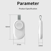 For Apple Watch 1/2/3/4/5/6/7/8/9/10/SE Portable Magnetic Wireless Charger Type-C Smart Wireless Charger(Black)