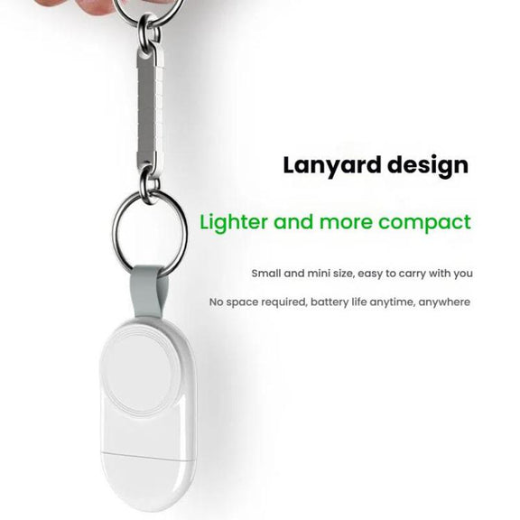 For Apple Watch 1/2/3/4/5/6/7/8/9/10/SE Portable USB Magnetic Wireless Charger(White)