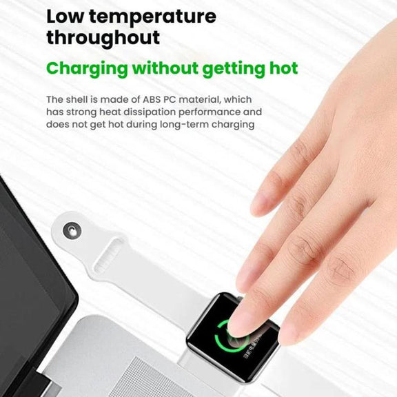 For Apple Watch 1/2/3/4/5/6/7/8/9/10/SE Portable USB Magnetic Wireless Charger(White)