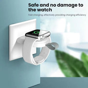 For Apple Watch 1/2/3/4/5/6/7/8/9/10/SE Portable USB Magnetic Wireless Charger(White)