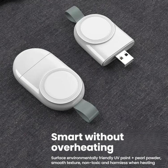For Apple Watch 1/2/3/4/5/6/7/8/9/10/SE Portable USB Magnetic Wireless Charger(White)