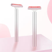 Red Light Facial Wand Eye Neck Massager With Vibrating for Lifting, Dark Circle Reduction(Fairy Pink)