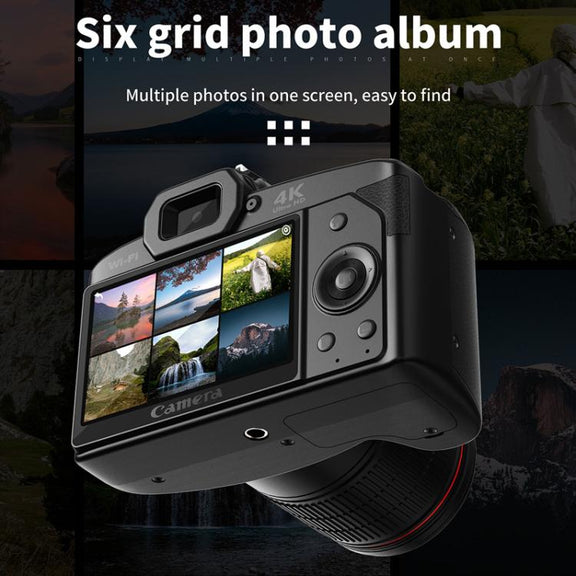 D5 HD WiFi Digital Camera 64MP Dual Camera Night Vision Photography Video DV Standard White