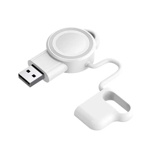 For Apple Watch 1/2/3/4/5/6/7/8/9/10/SE Magnetic Wireless Charger Mini Portable Smart Charger(White) - Charger / Holder by PMC Jewellery | Online Shopping South Africa | PMC Jewellery | Buy Now Pay Later Mobicred