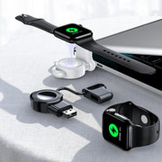 For Apple Watch 1/2/3/4/5/6/7/8/9/10/SE Magnetic Wireless Charger Mini Portable Smart Charger(Black)