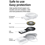 For Apple Watch 1/2/3/4/5/6/7/8/9/10/SE Magnetic Wireless Charger Mini Portable Smart Charger(Black)