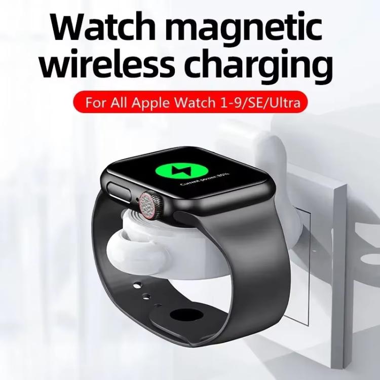 For Apple Watch 1/2/3/4/5/6/7/8/9/10/SE Magnetic Wireless Charger Mini Portable Smart Charger(Black)