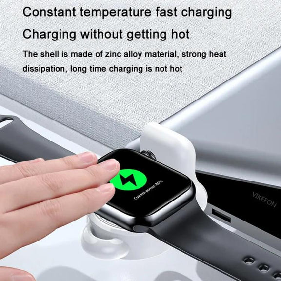 For Apple Watch 1/2/3/4/5/6/7/8/9/10/SE Magnetic Wireless Charger Mini Portable Smart Charger(Black)