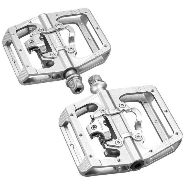 RACEWORK M215 Bicycle Lock Pedal To Flat Pedal Aluminum Alloy SPD Clipless Pedal(Titanium-color)