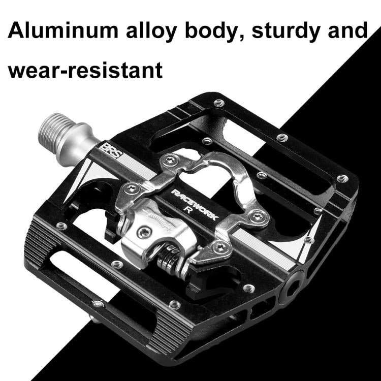 RACEWORK M215 Bicycle Lock Pedal To Flat Pedal Aluminum Alloy SPD Clipless Pedal(Orange) - free shipping - PMC Jewellery - Order now!