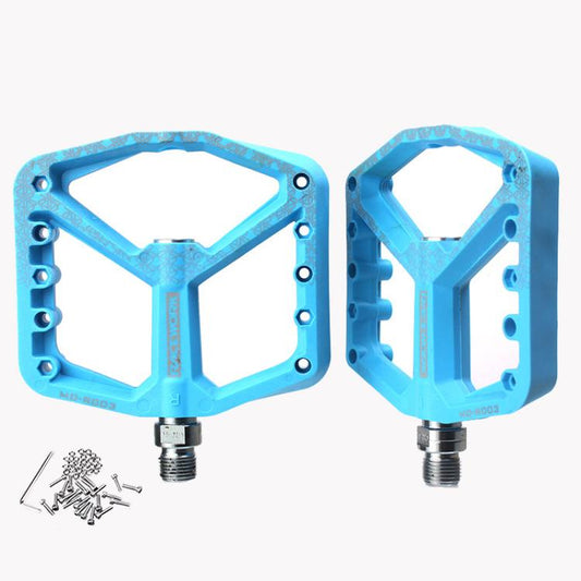 RACEWORK RK579 1pair Bicycle Wide Anti-slip Bearing Pedal Nylon Pedal(Blue) - free shipping - PMC Jewellery - Order now!