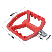 RACEWORK RK579 1pair Bicycle Wide Anti-slip Bearing Pedal Nylon Pedal(Blue)