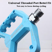 RACEWORK RK579 1pair Bicycle Wide Anti-slip Bearing Pedal Nylon Pedal(Blue)