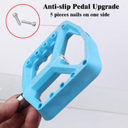 RACEWORK RK579 1pair Bicycle Wide Anti-slip Bearing Pedal Nylon Pedal(Blue)