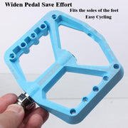 RACEWORK RK579 1pair Bicycle Wide Anti-slip Bearing Pedal Nylon Pedal(Blue)
