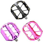 RACEWORK D029 CNC Triple Bearing Hollow Anti-slip Bicycle Pedals(Purple)