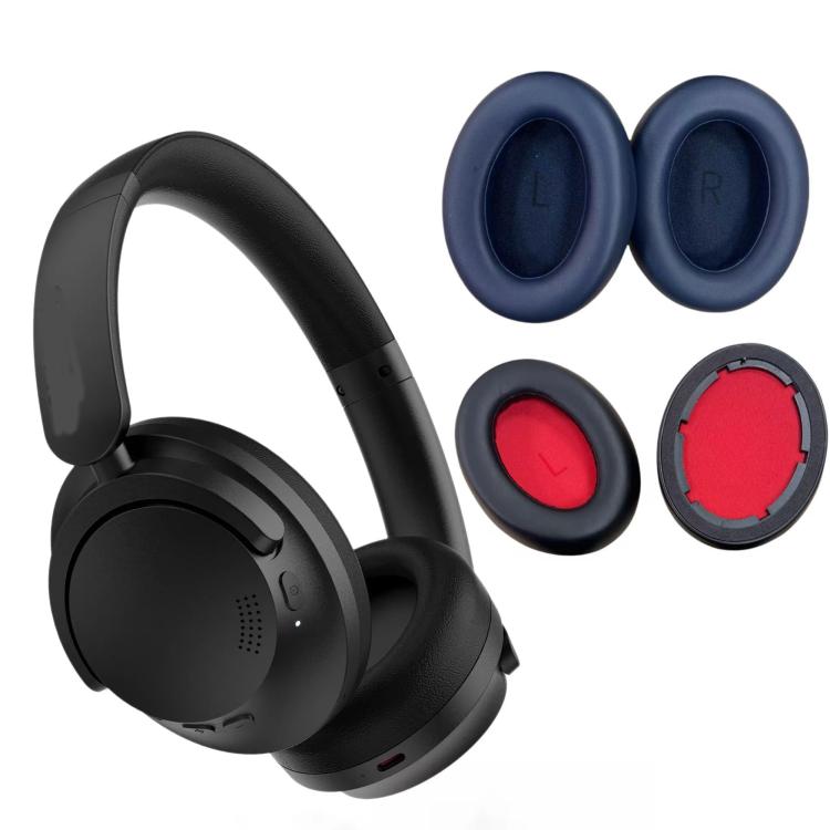 For 1MORE SonoFlow SE / HC905 Headphone 1pair Earpad Ear Cushion(Black Red)