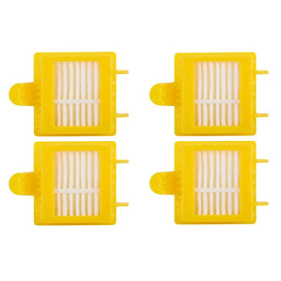 8pcs /Set For IRobot Roomba 700/780 Series Sweeping Robot Accessories 4 HEPA Filter +2 Side Brush +1pair Main Brush(Yellow)