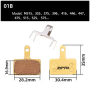 2pairs ZTTO Mountain Bike Full Metal Copper Base Lining Oil Disc Block Brake Pad, Model: MJ-01B