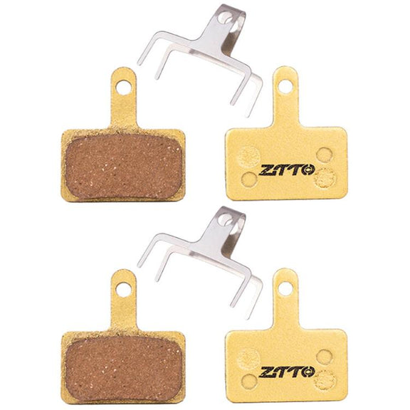 2pairs ZTTO Mountain Bike Full Metal Copper Base Lining Oil Disc Block Brake Pad, Model: MJ-01B