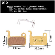 2pairs ZTTO Mountain Bike Full Metal Copper Base Lining Oil Disc Block Brake Pad, Model: MJ-01D