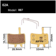 2pairs ZTTO Mountain Bike Full Metal Copper Base Lining Oil Disc Block Brake Pad, Model: MJ-02A