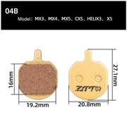 2pairs ZTTO Mountain Bike Full Metal Copper Base Lining Oil Disc Block Brake Pad, Model: MJ-04B