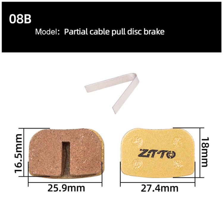 2pairs ZTTO Mountain Bike Full Metal Copper Base Lining Oil Disc Block Brake Pad, Model: MJ-08B - Bicycle Brake Parts by ZTTO | Online Shopping South Africa | PMc TechLife | Buy Now Pay Later Mobicred