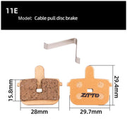 2pairs ZTTO Mountain Bike Full Metal Copper Base Lining Oil Disc Block Brake Pad, Model: MJ-11E