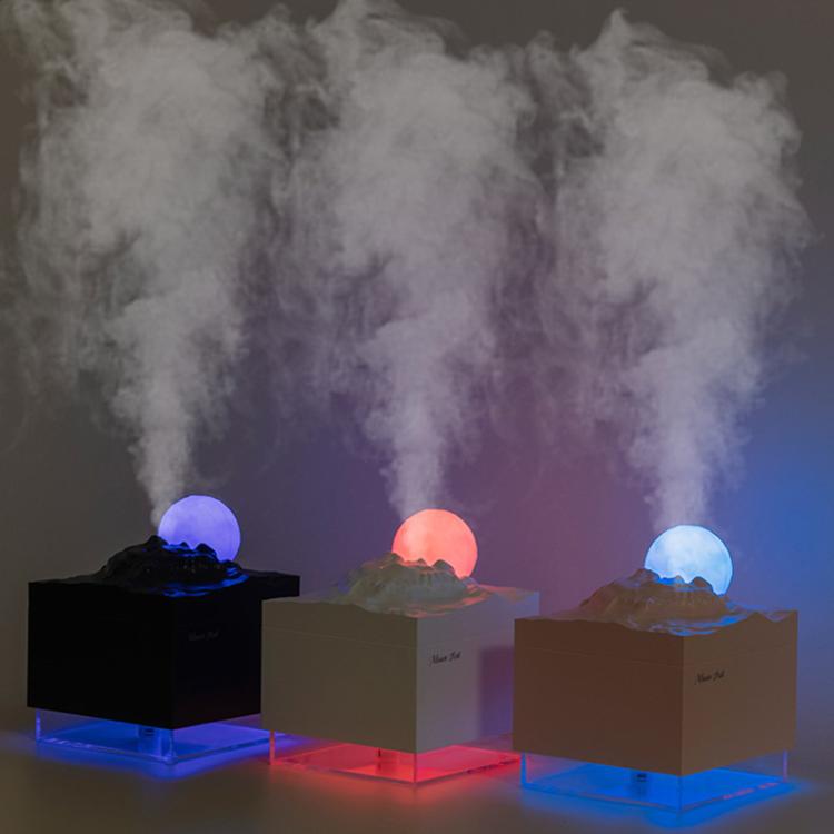 Moonfall Humidifier Aroma Diffuser Large Fog With Night Light Desktop Ornament(Black)