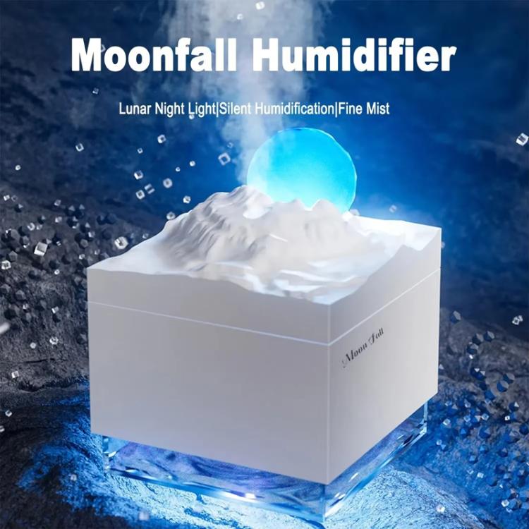 Moonfall Humidifier Aroma Diffuser Large Fog With Night Light Desktop Ornament(Black)
