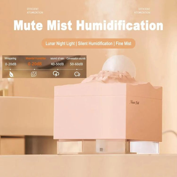 Moonfall Humidifier Aroma Diffuser Large Fog With Night Light Desktop Ornament(Black)