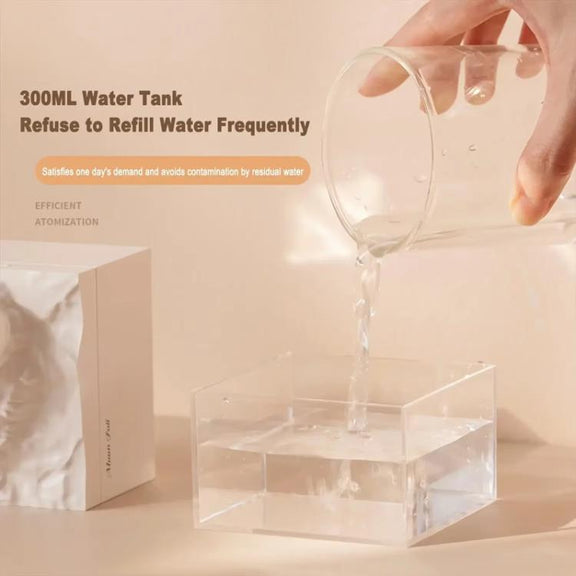 Moonfall Humidifier Aroma Diffuser Large Fog With Night Light Desktop Ornament(White)