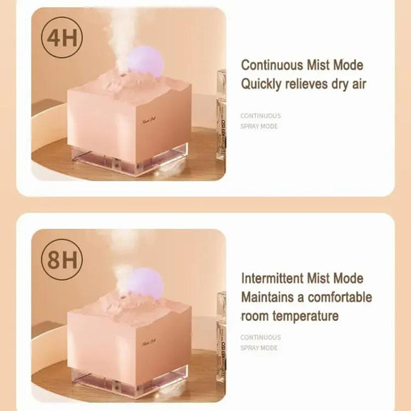 Moonfall Humidifier Aroma Diffuser Large Fog With Night Light Desktop Ornament(White)