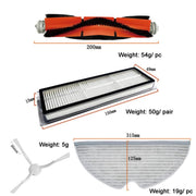 14pcs /Set For Xiaomi 1C / 2C / L10pro / D9 Sweeping Robot Accessories Main Side Brush Hepa Filter Mop Rag